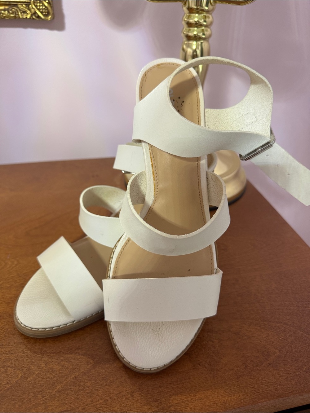 Old Navy White Multi-Strap Sandals